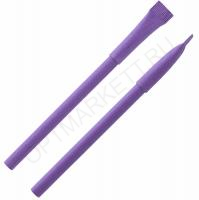 Ручка шариковая бумажная с колпачком, цвет фиолетовый